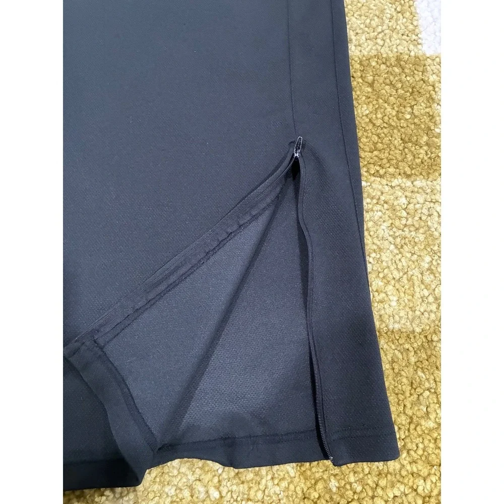 Nike Mens XL Black Wide Leg Athletic Track Pants Ankle Zip Back Pocket XL